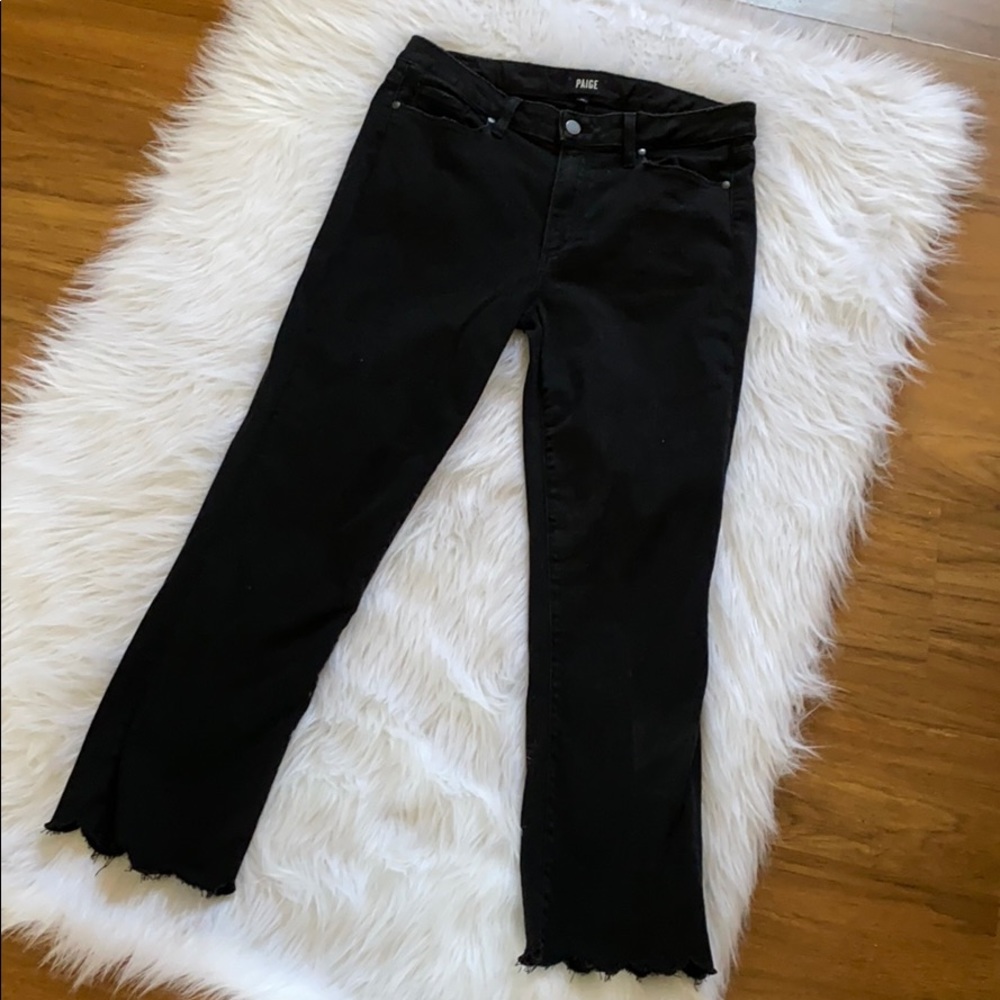 Paige Jacqueline Straight Jeans w/Scallop hem.